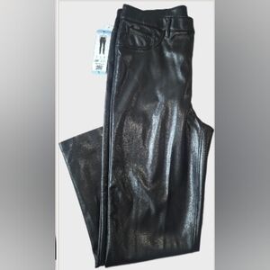 NWT Joie Women's Black Faux Leather Pants Full Length, Size 10